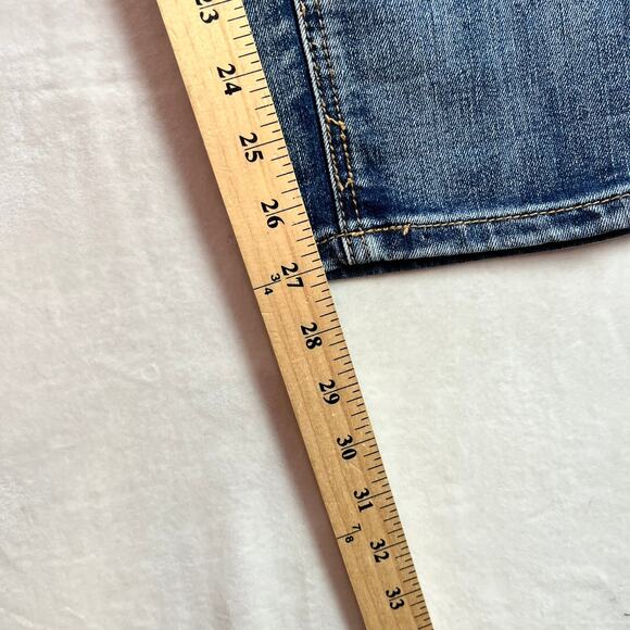 Dollhouse Charley Distressed Stretch Skinny Low Rise Y2K Jeans, Size 9 - Picture 8 of 13